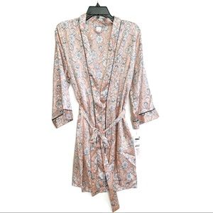 Linea Donatella soft peachy pink satin robe